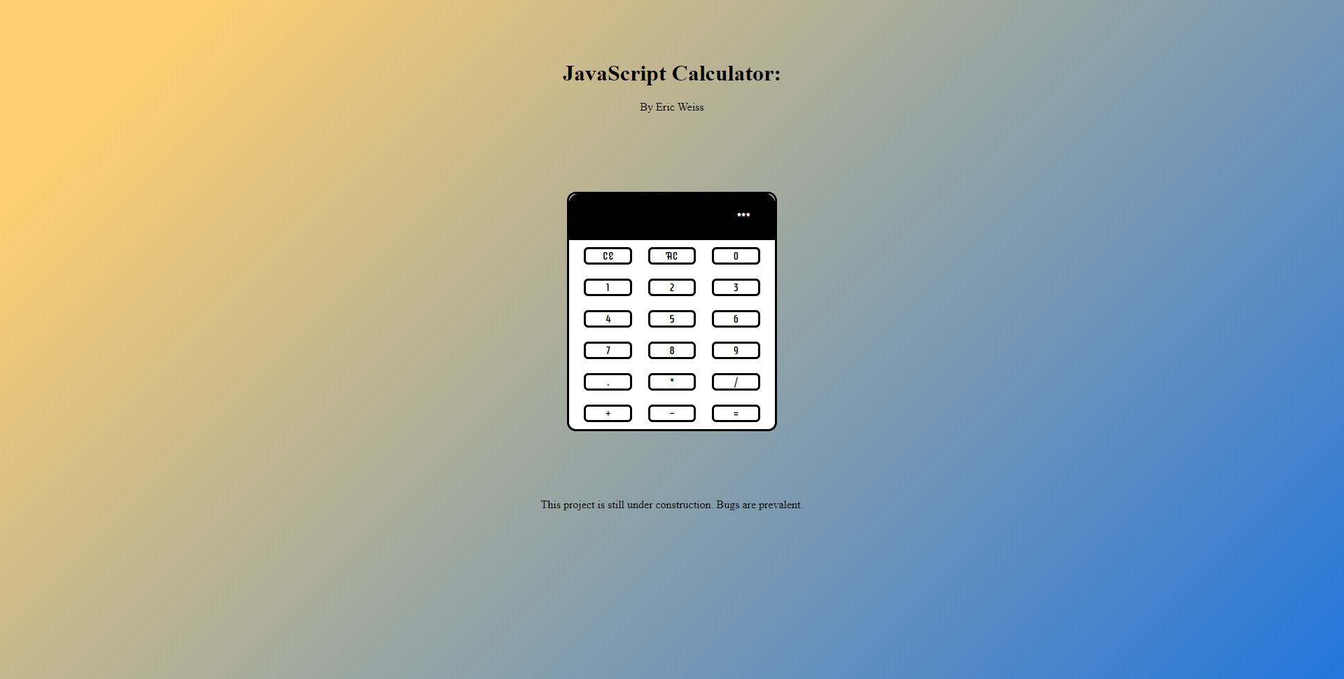 Calculator Project