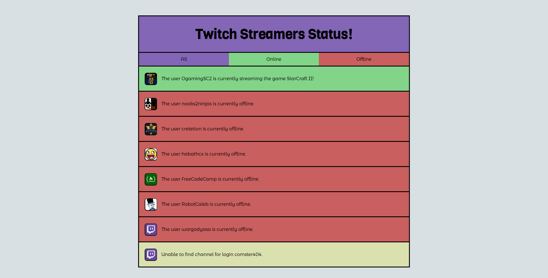 Twitch Project